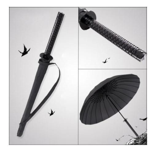 Sword Handle Umbrella Parasol for Sun and Rain by HitMyNeed