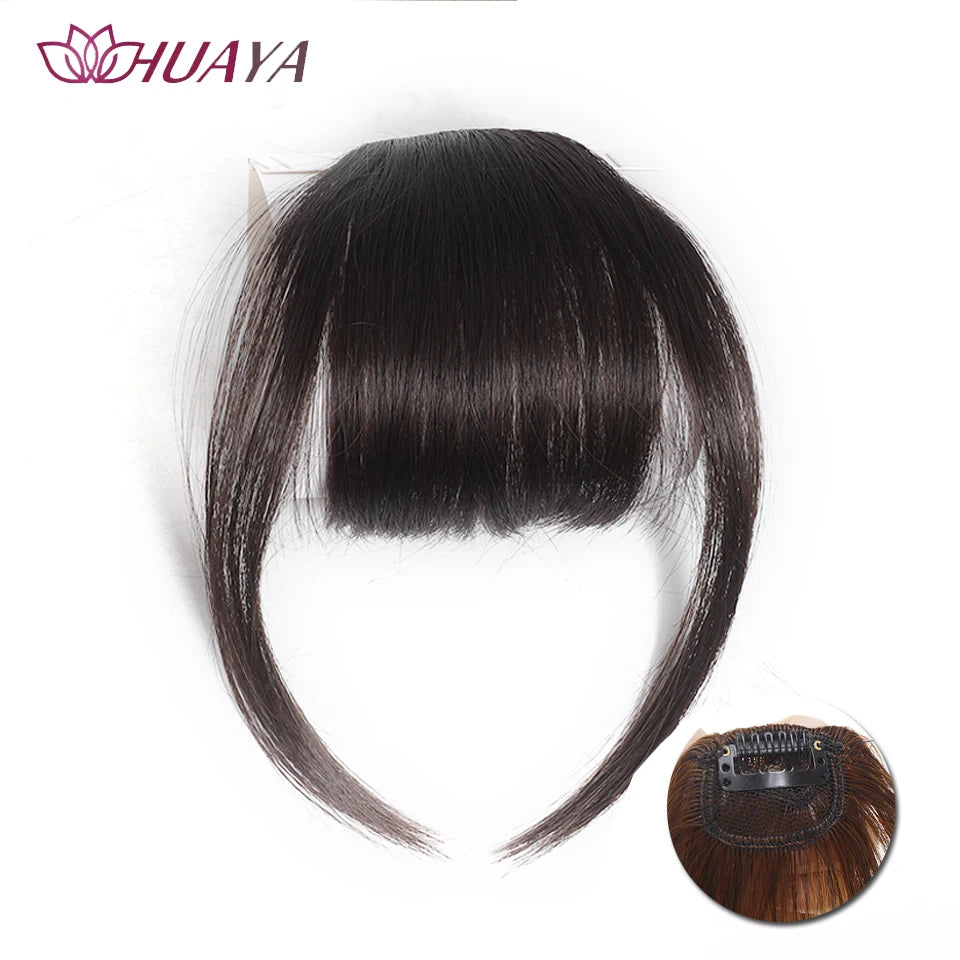 Synthetic Clip-In Air Bangs Invisible Fringe 1b-27hl by HitMyNeed