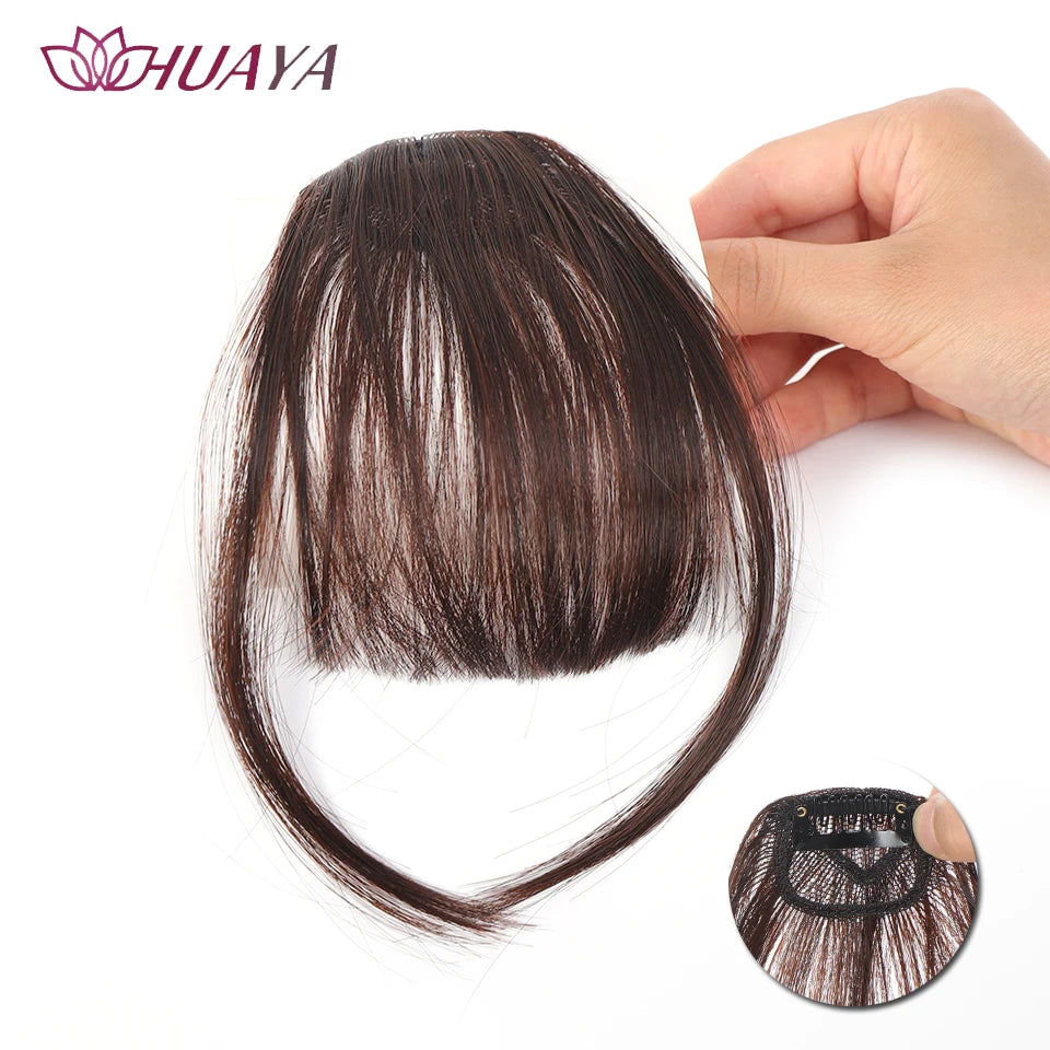 Synthetic Clip-In Air Bangs Invisible Fringe 1b-30hl by HitMyNeed