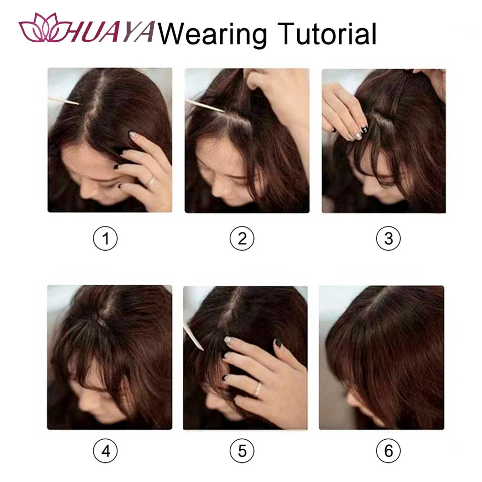 Synthetic Clip-In Air Bangs Invisible Fringe by HitMyNeed