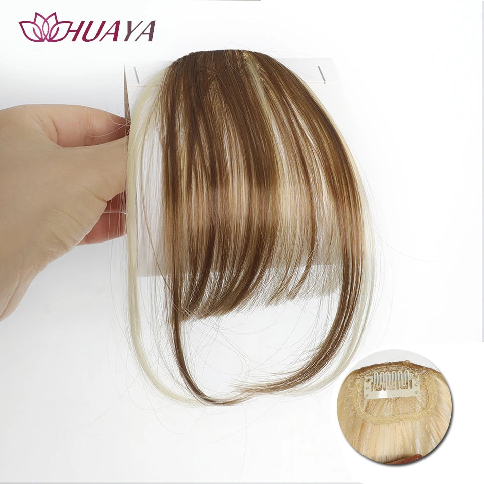 Synthetic Clip-In Air Bangs Invisible Fringe 4-30hl by HitMyNeed