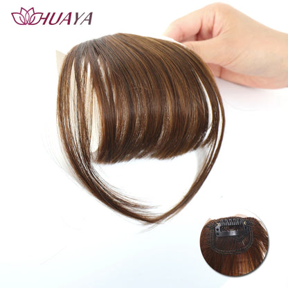 Synthetic Clip-In Air Bangs Invisible Fringe natural-color by HitMyNeed