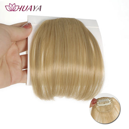 Synthetic Clip-In Air Bangs Invisible Fringe p12-613 by HitMyNeed
