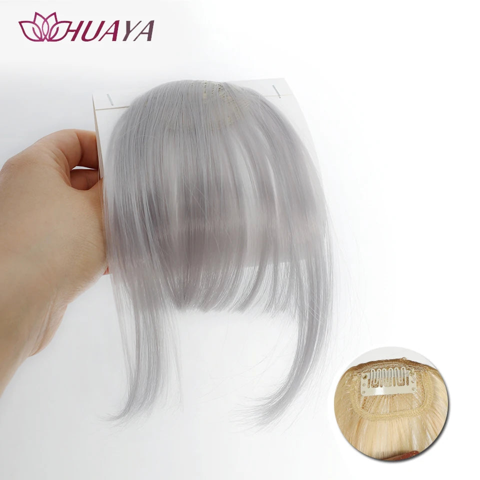 Synthetic Clip-In Air Bangs Invisible Fringe p1b-30 by HitMyNeed