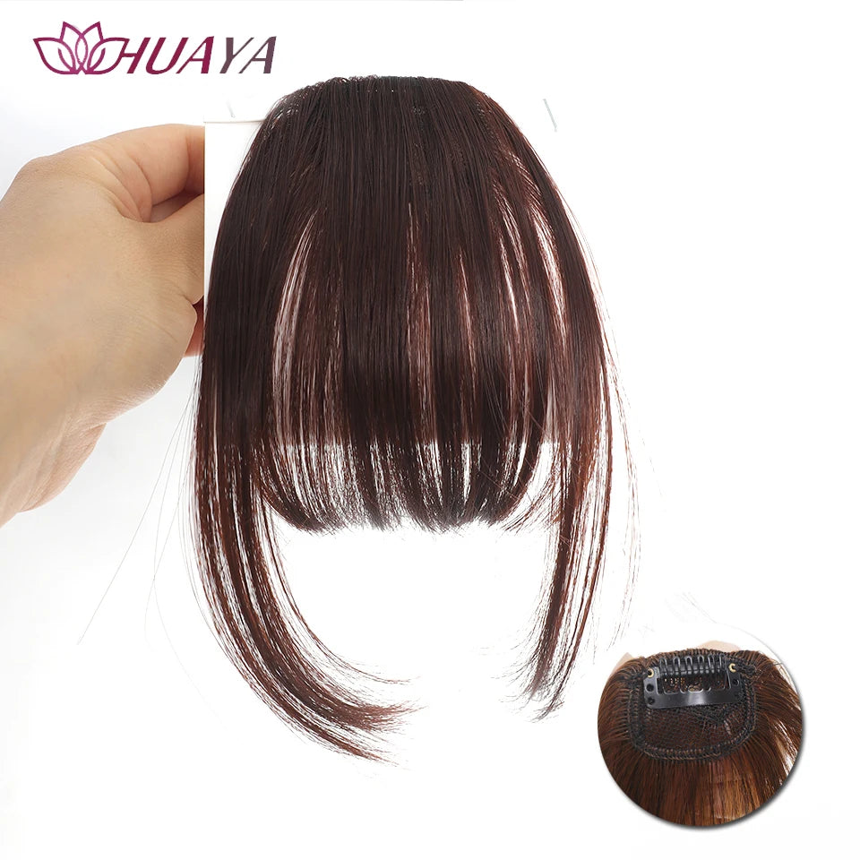 Synthetic Clip-In Air Bangs Invisible Fringe t1b-4-30 by HitMyNeed