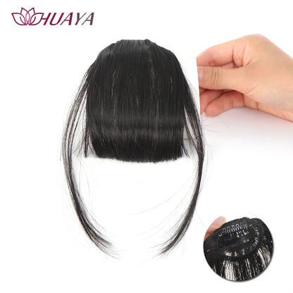 Synthetic Clip-In Air Bangs Invisible Fringe t1b-613 by HitMyNeed