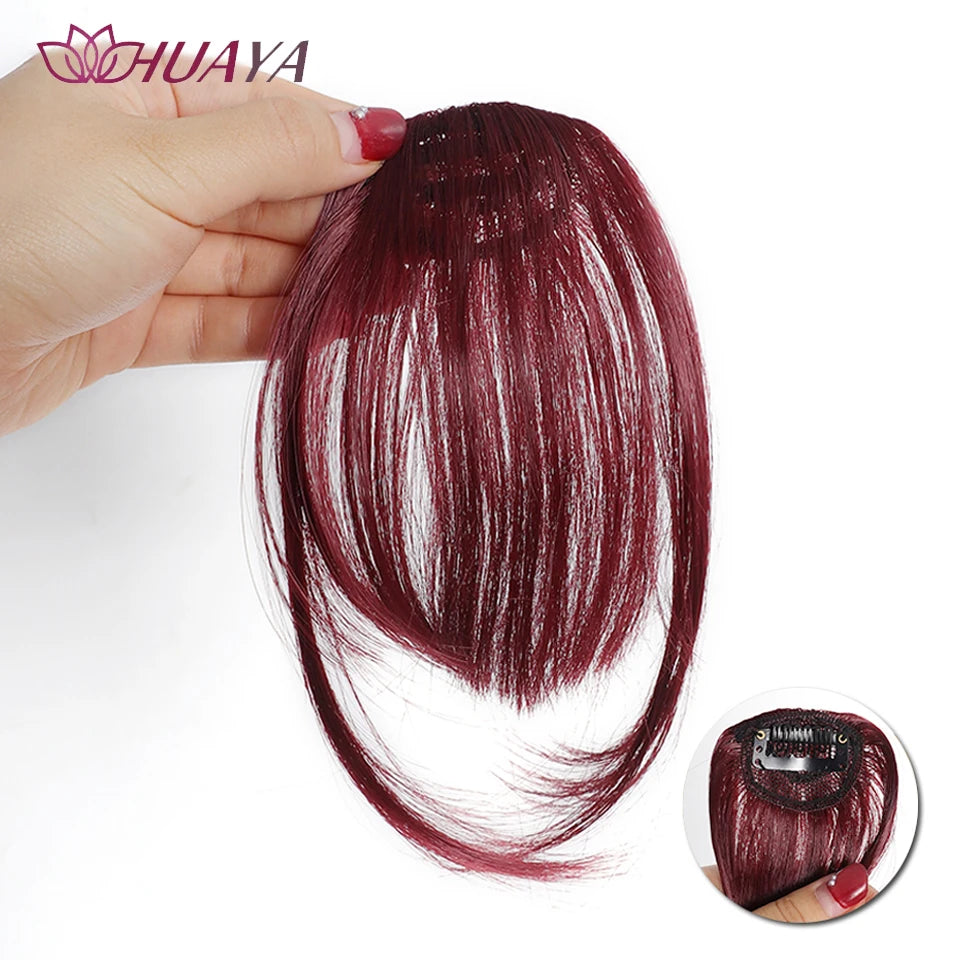 Synthetic Clip-In Air Bangs Invisible Fringe t27-30-4 by HitMyNeed