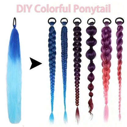 Synthetic Colorful Ponytail Extensions 24" 2-Pack by HitMyNeed