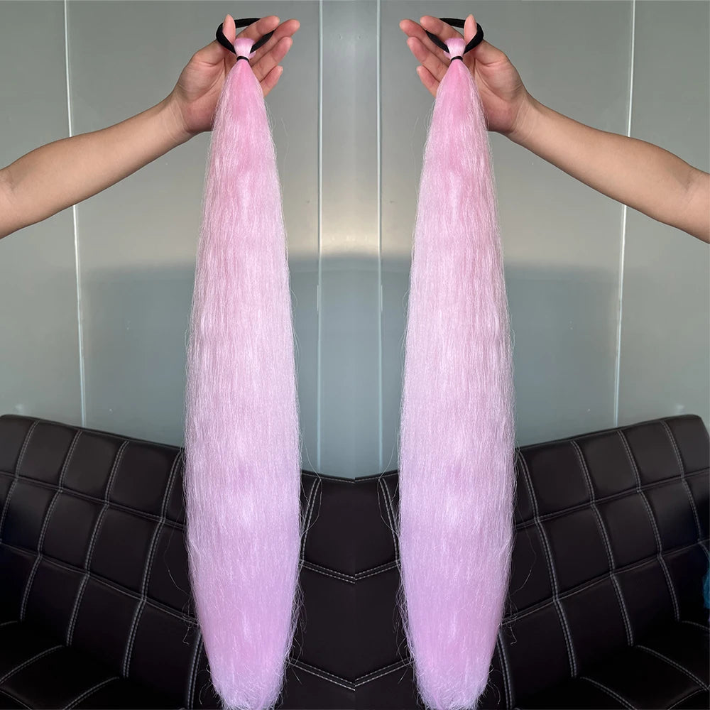 Synthetic Colorful Ponytail Extensions 24" 2-Pack a16 by HitMyNeed