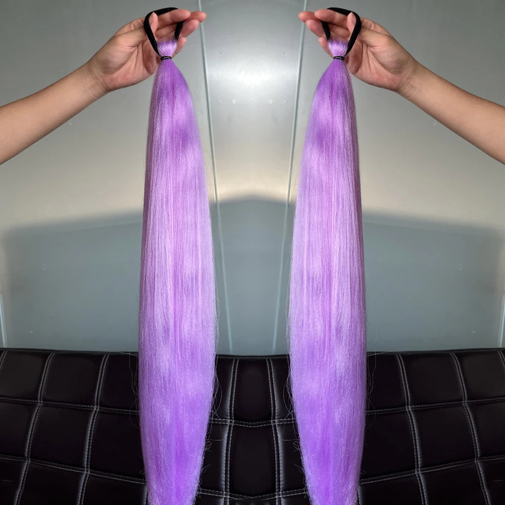 Synthetic Colorful Ponytail Extensions 24" 2-Pack a36 by HitMyNeed