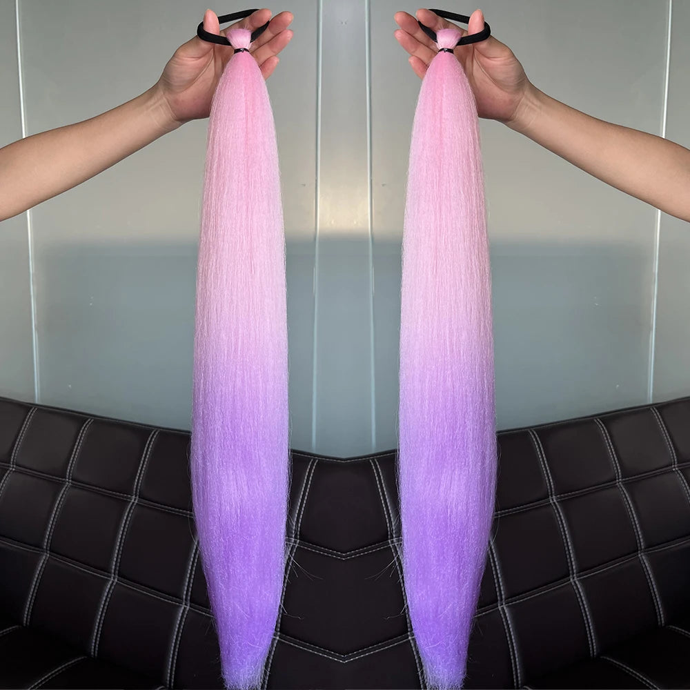 Synthetic Colorful Ponytail Extensions 24" 2-Pack b96 by HitMyNeed