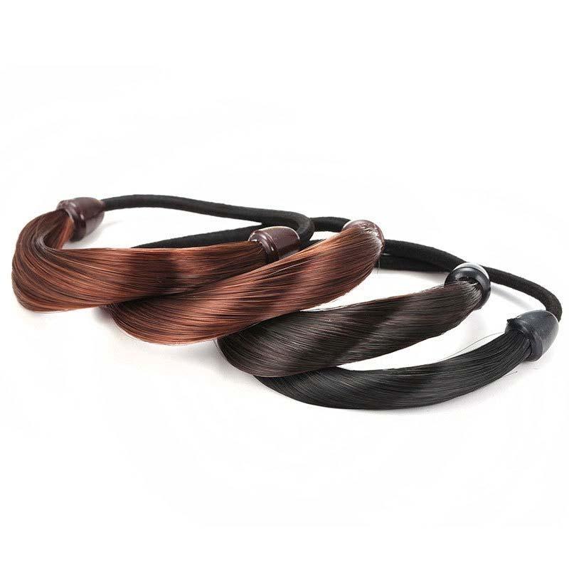 Synthetic Hair Ponytail Ring Elastic Hair Tie by HitMyNeed