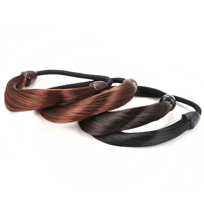 Synthetic Hair Ponytail Ring Elastic Hair Tie by HitMyNeed
