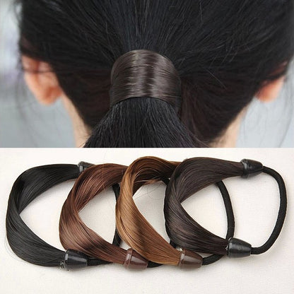 Synthetic Hair Ponytail Ring Elastic Hair Tie by HitMyNeed
