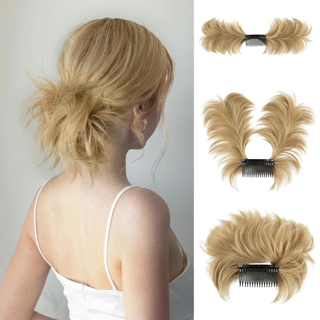 Synthetic Messy Bun Hair Piece Clip-In Curly Chignon 22-613 by HitMyNeed