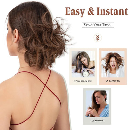 Synthetic Messy Bun Hair Piece Clip-In Curly Chignon by HitMyNeed