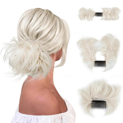 Synthetic Messy Bun Hair Piece Clip-In Curly Chignon 60.0 by HitMyNeed