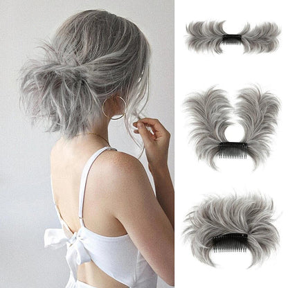 Synthetic Messy Bun Hair Piece Clip-In Curly Chignon 6a-1001 by HitMyNeed