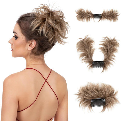 Synthetic Messy Bun Hair Piece Clip-In Curly Chignon 8t16 by HitMyNeed