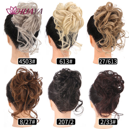 Synthetic Messy Curly Claw Clip Hair Bun with Tail by HitMyNeed
