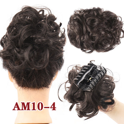 Synthetic Messy Curly Claw Clip Hair Bun with Tail am10-4 by HitMyNeed