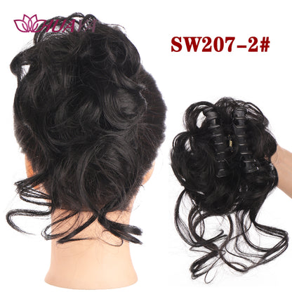 Synthetic Messy Curly Claw Clip Hair Bun with Tail sw207-2 by HitMyNeed