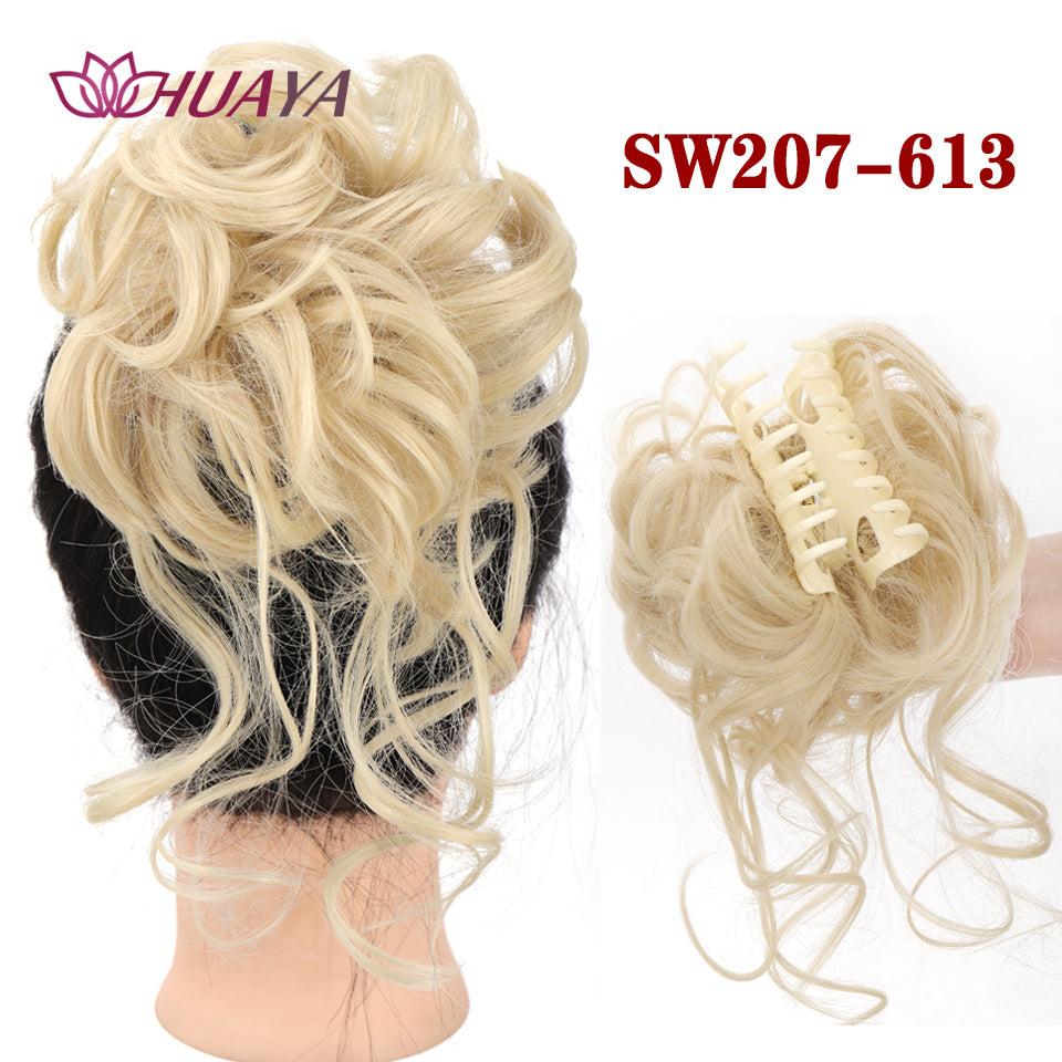 Synthetic Messy Curly Claw Clip Hair Bun with Tail sw207-207 by HitMyNeed