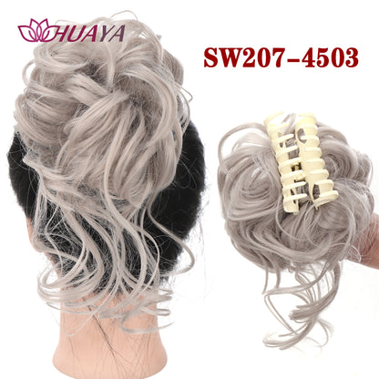 Synthetic Messy Curly Claw Clip Hair Bun with Tail sw207-4503 by HitMyNeed