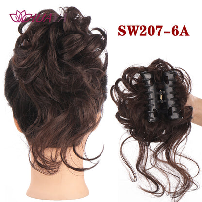 Synthetic Messy Curly Claw Clip Hair Bun with Tail sw207-6a by HitMyNeed