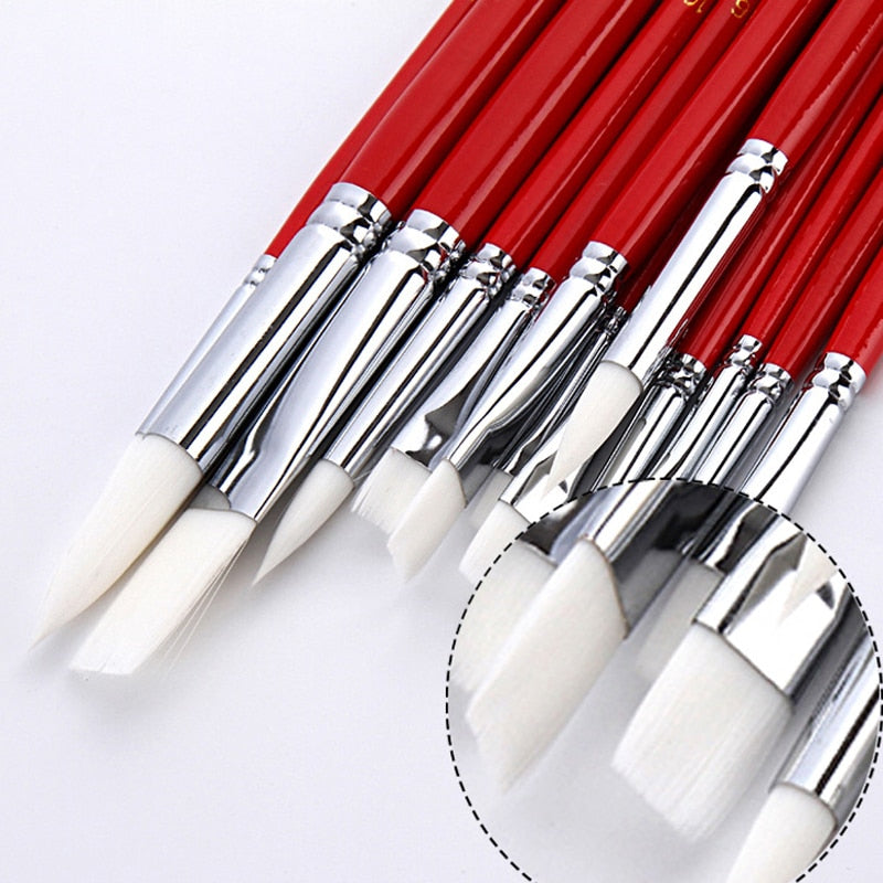 Synthetic Paint Brush Set with Roll-Up Case, 38pcs by HitMyNeed