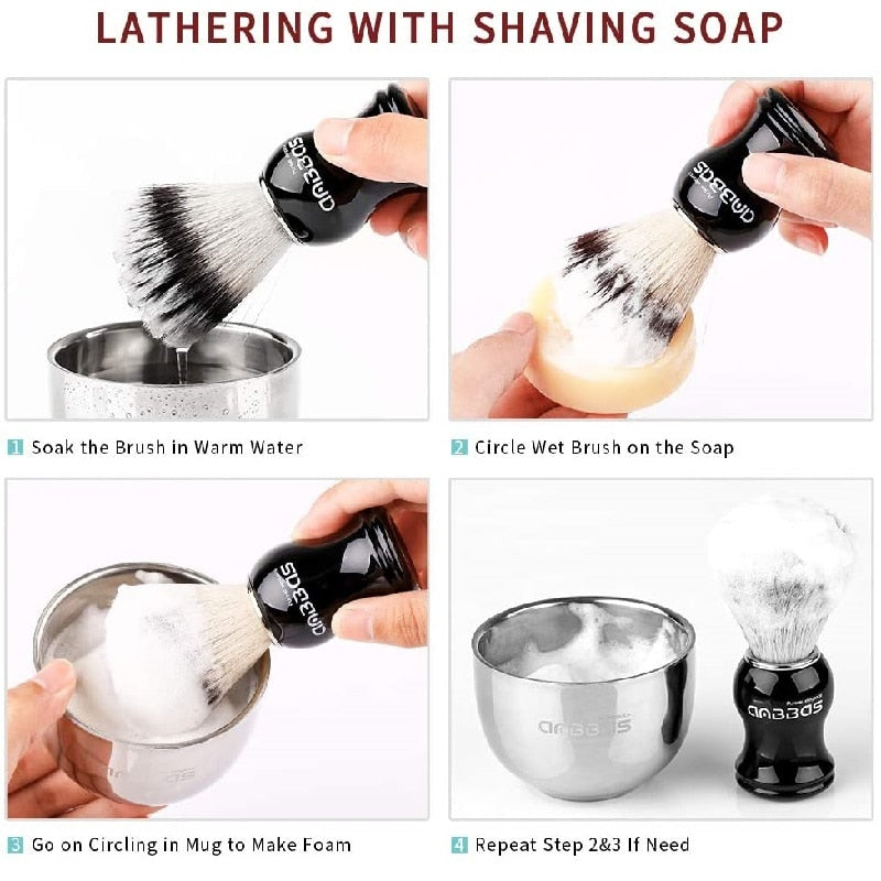 Synthetic Shaving Brush with Soft Bristles by HitMyNeed