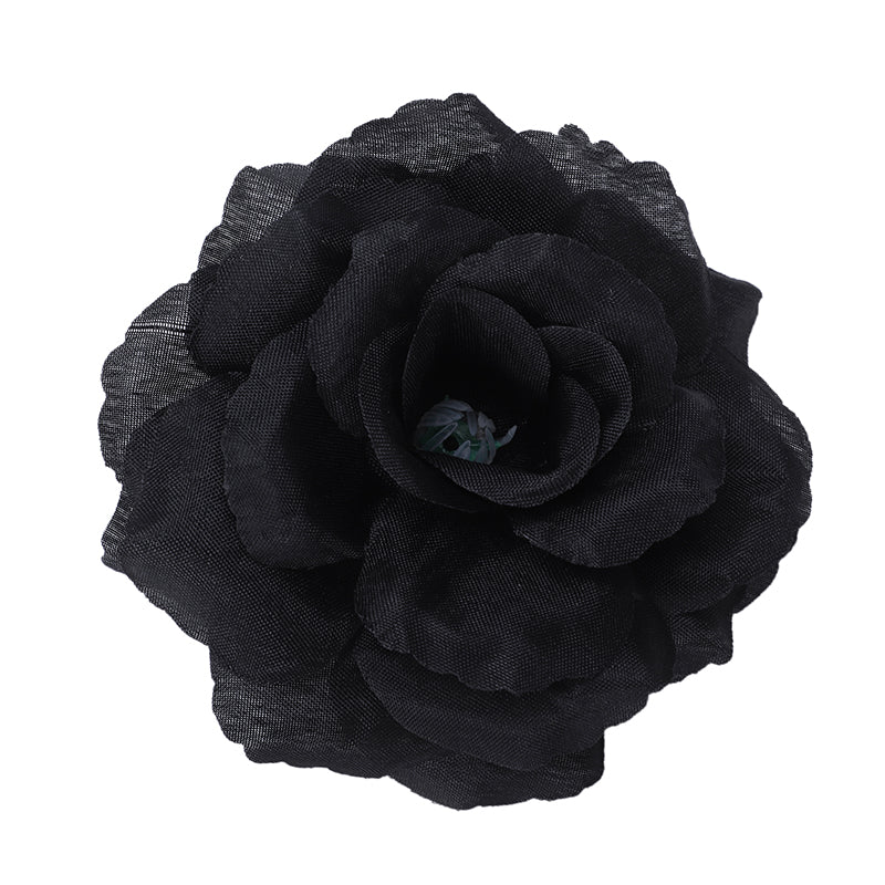Synthetic Silk Black Rose Heads (20 Pack) by HitMyNeed