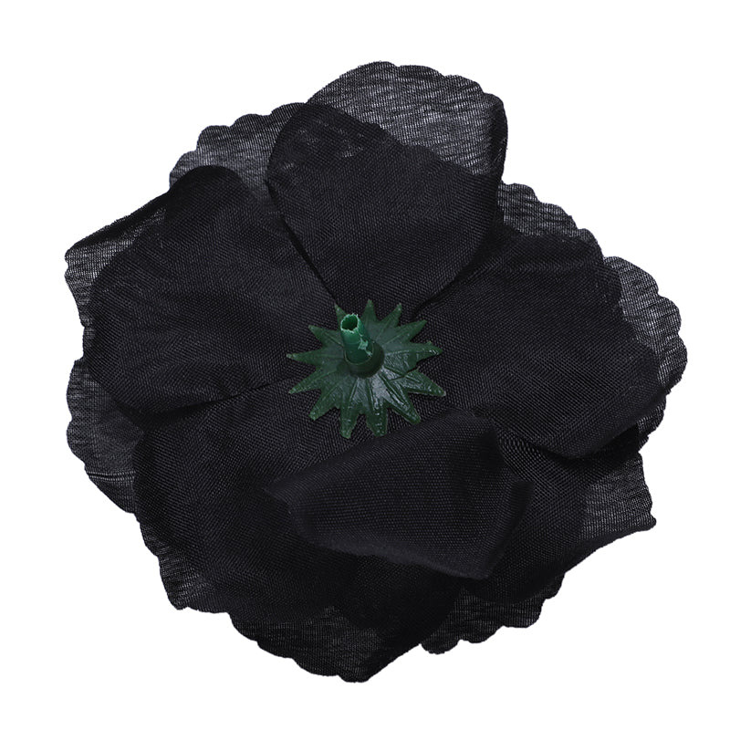 Synthetic Silk Black Rose Heads (20 Pack) by HitMyNeed