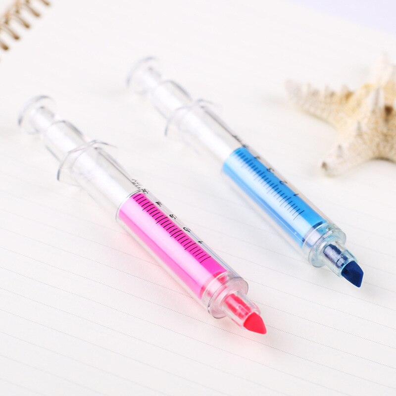 Syringe Highlighter Pens Set of 6 by HitMyNeed