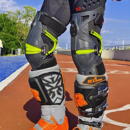 T Brand Motorcycle Knee Pads with Exoskeleton Guards l by HitMyNeed