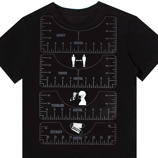 T-Shirt Alignment Ruler Set (4 pcs) for All Sizes by HitMyNeed
