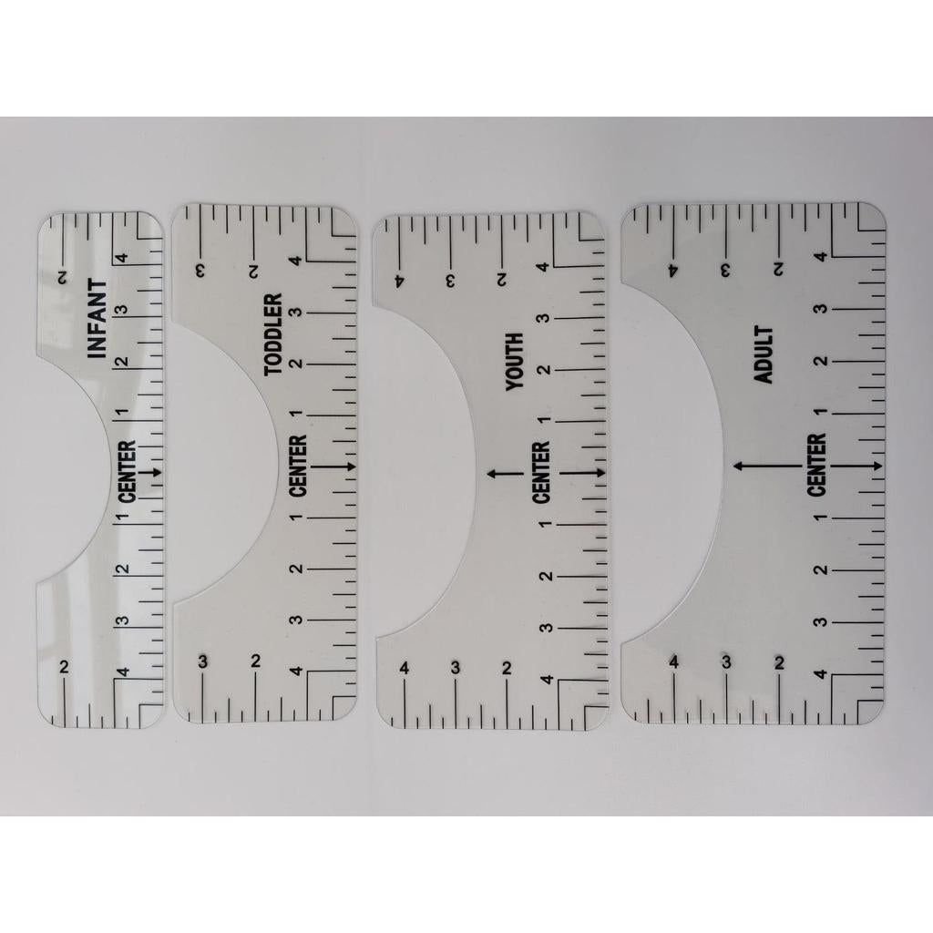 T-Shirt Alignment Ruler Set (4 pcs) for All Sizes by HitMyNeed