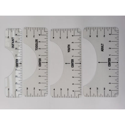 T-Shirt Alignment Ruler Set (4 pcs) for All Sizes by HitMyNeed