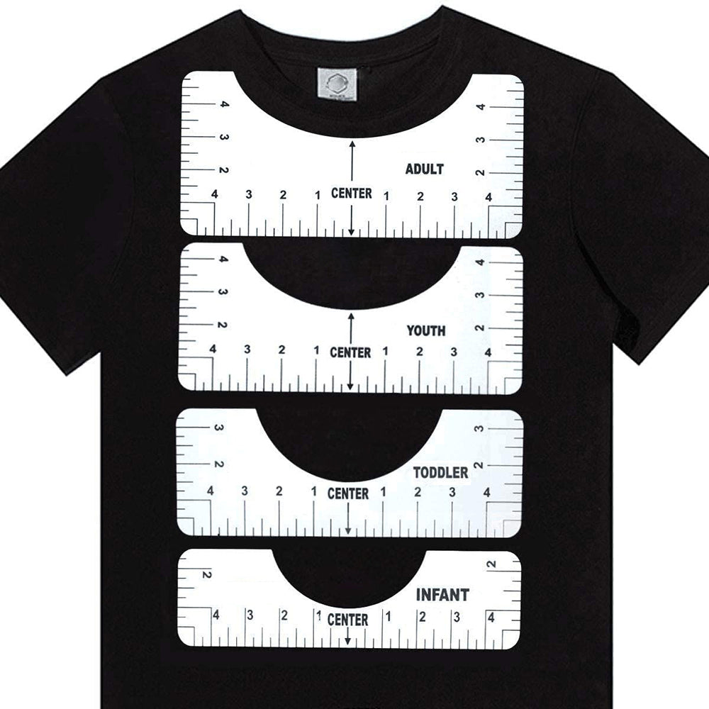T-Shirt Alignment Ruler Set for Centering Designs (4pcs) by HitMyNeed