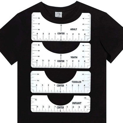 T-Shirt Alignment Ruler Set for Centering Designs (4pcs) by HitMyNeed