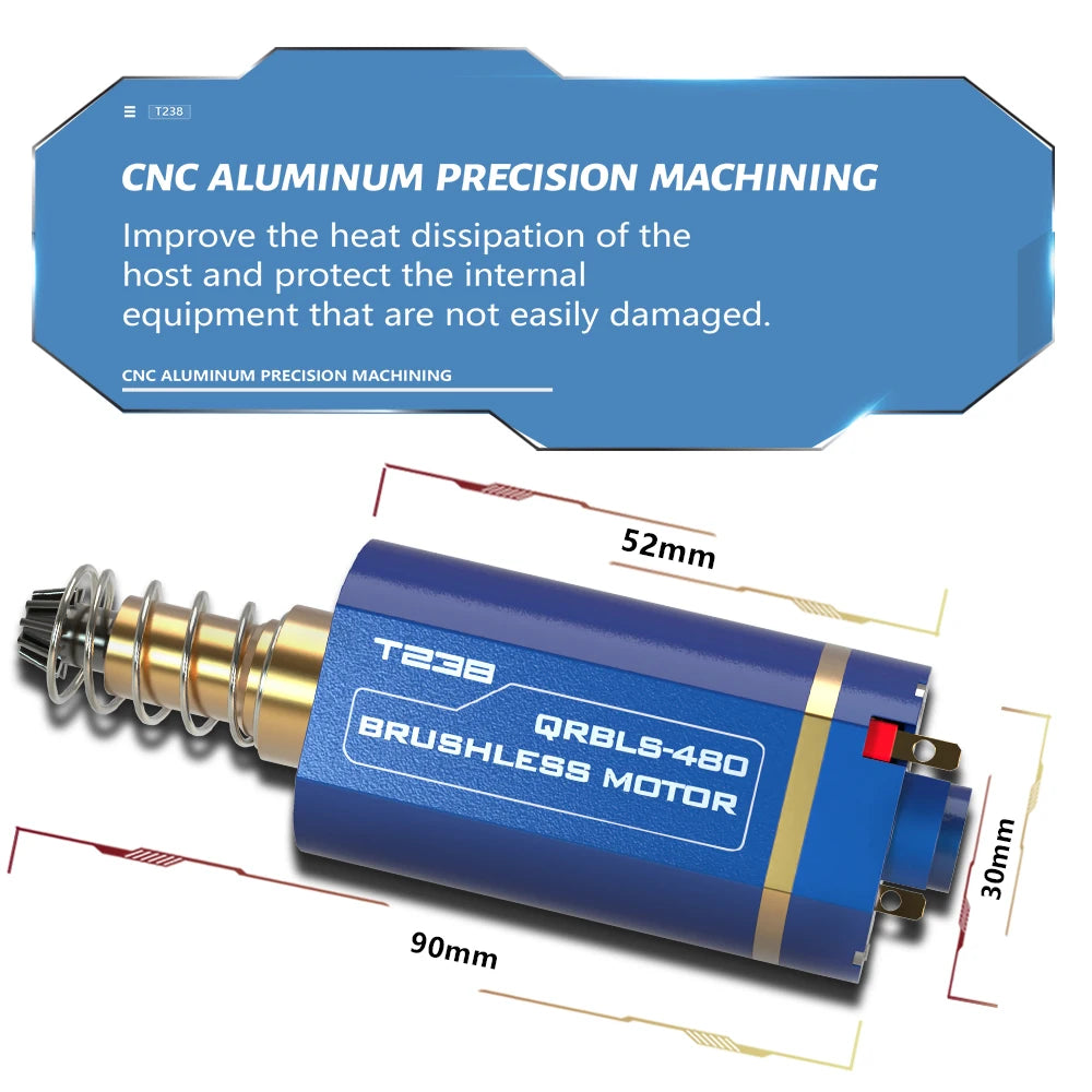 T238 QRBLS Brushless High Torque Long Axis AEG Motor by HitMyNeed