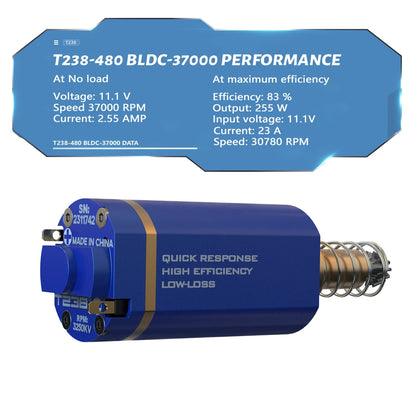 T238 QRBLS Brushless High Torque Long Axis AEG Motor by HitMyNeed