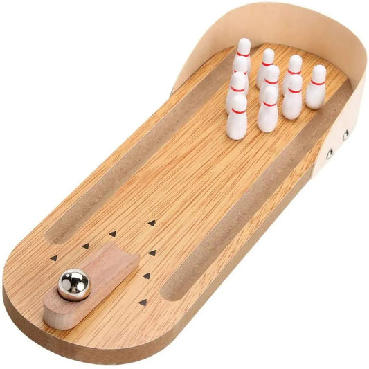 Tabletop Wooden Mini Bowling Game for Desk Fun by HitMyNeed