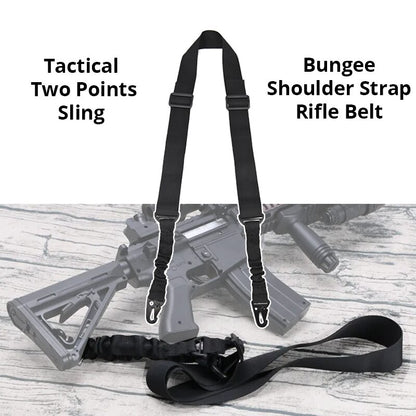 Tactical 2-Point Bungee Rifle Sling - Nylon, Adjustable by HitMyNeed
