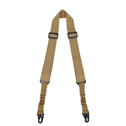 Tactical 2-Point Bungee Rifle Sling - Nylon, Adjustable khaki by HitMyNeed