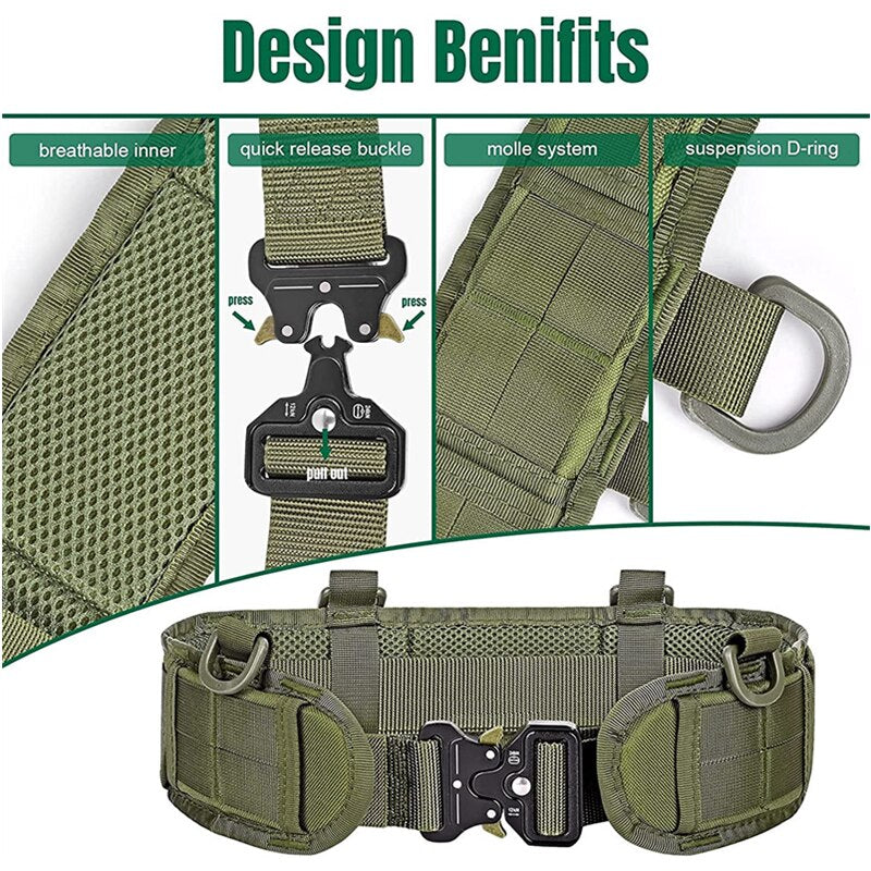 Tactical Battle Belt with Quick Release Buckle by HitMyNeed
