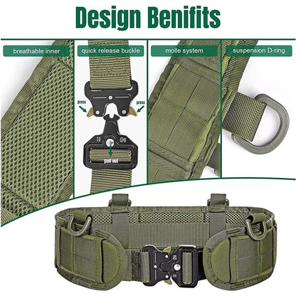 Tactical Battle Belt with Quick Release Buckle by HitMyNeed