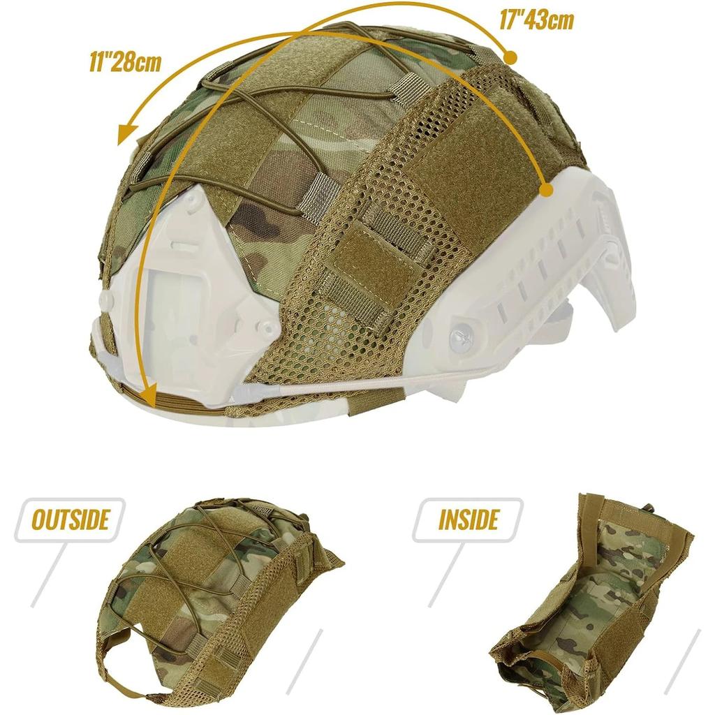 Tactical Camo Helmet Cover for Ops-Core Fast Helmets by HitMyNeed