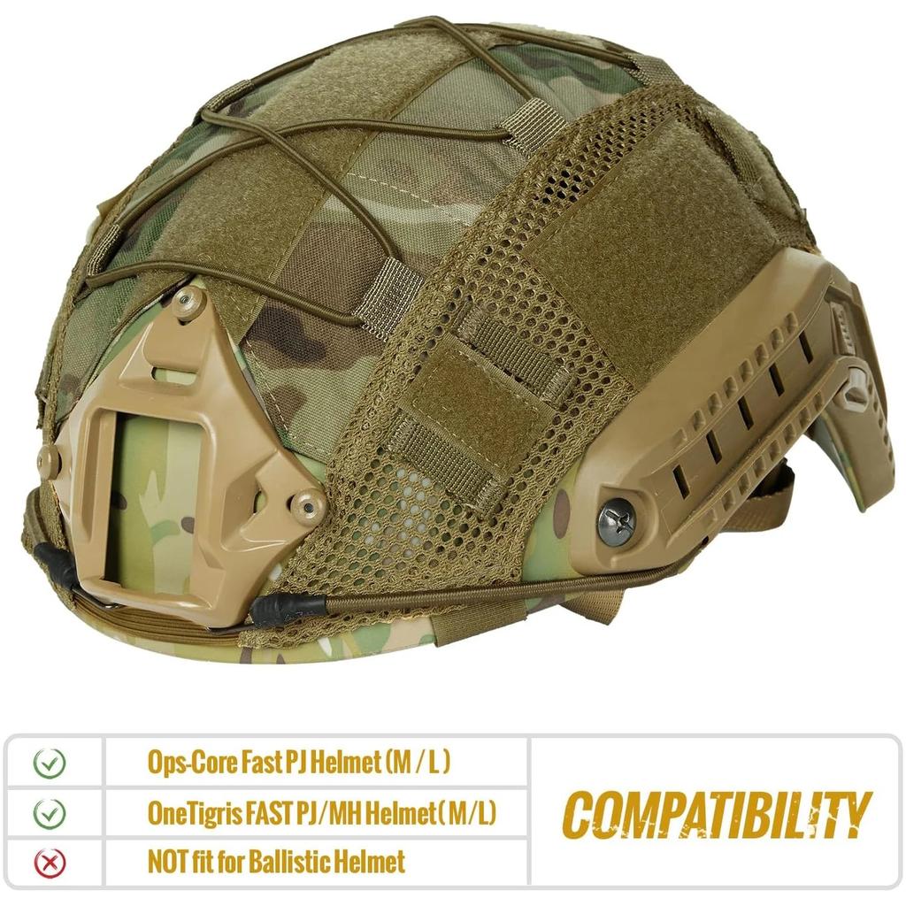 Tactical Camo Helmet Cover for Ops-Core Fast Helmets by HitMyNeed