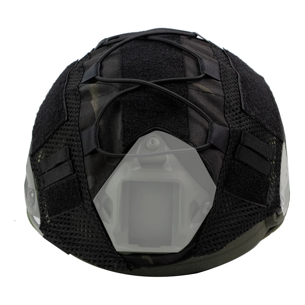 Tactical Camo Helmet Cover for Ops-Core Fast Helmets black by HitMyNeed
